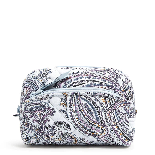 Medium Cosmetic Bag Soft Sky Paisley - Zinnias Gift Boutique
