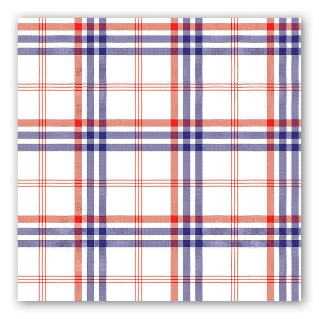 Paisley & Plaid Luncheon Napkin Plaid - Zinnias Gift Boutique