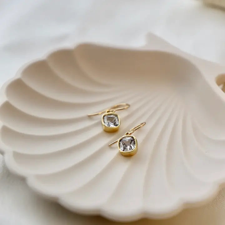 Square Bezel Earrings - Zinnias Gift Boutique