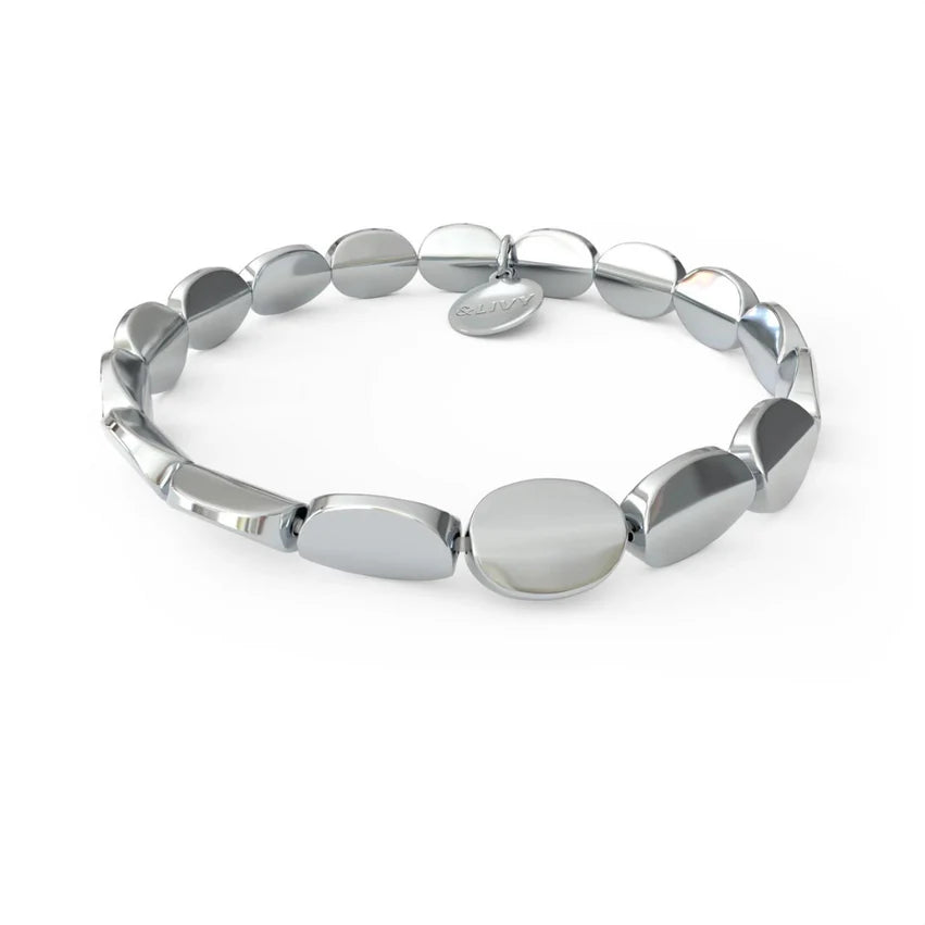 Oval Smooth Stretch Bracelet - Zinnias Gift Boutique