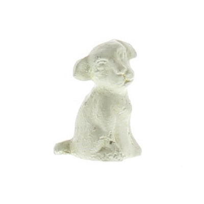 Tiny Puppy - Cast Iron - Antique White - Zinnias Gift Boutique