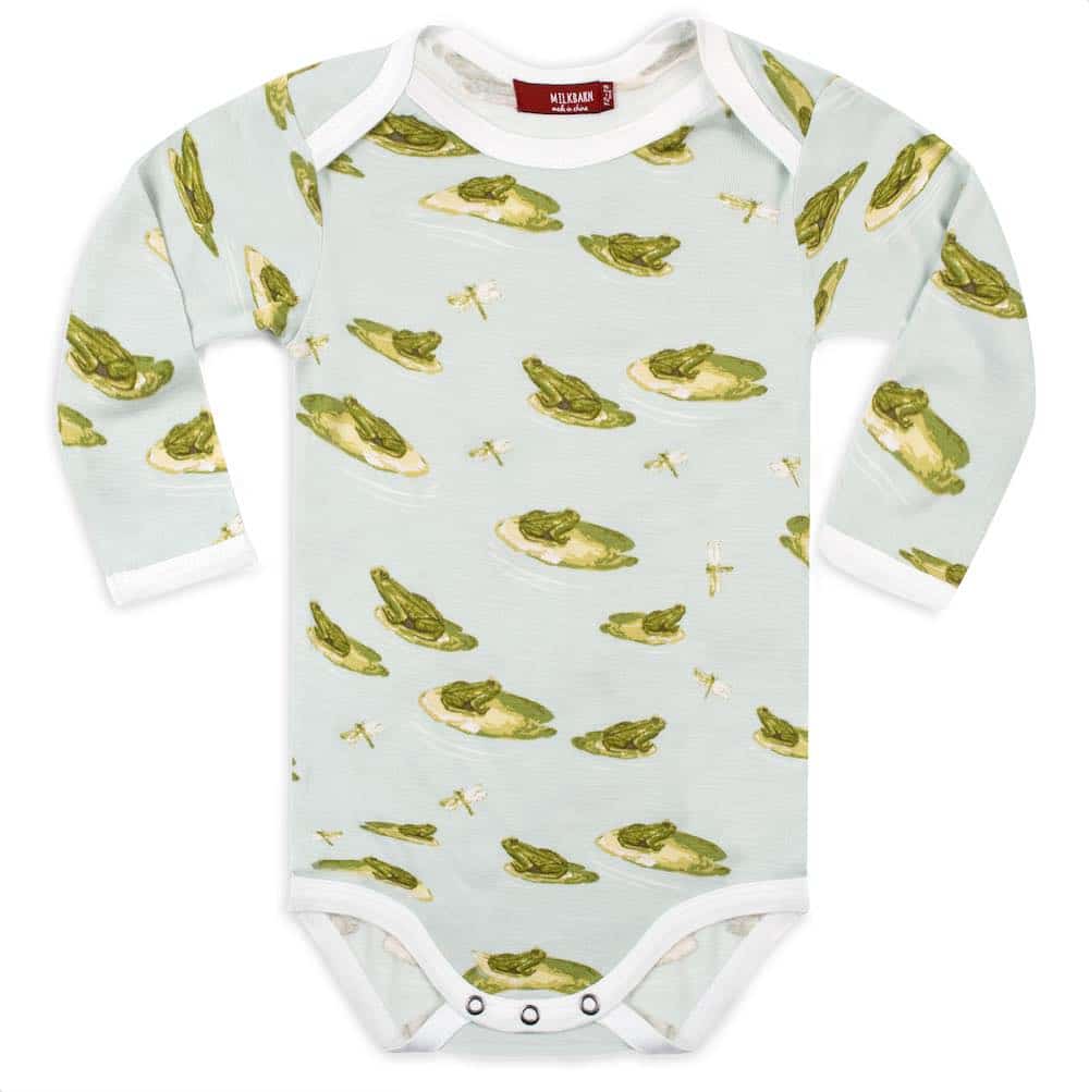 Long Sleeve Bamboo One Piece - Frog - Zinnias Gift Boutique