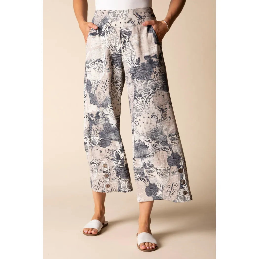 Destination Unknown Button Hem Crop Pant - Zinnias Gift Boutique