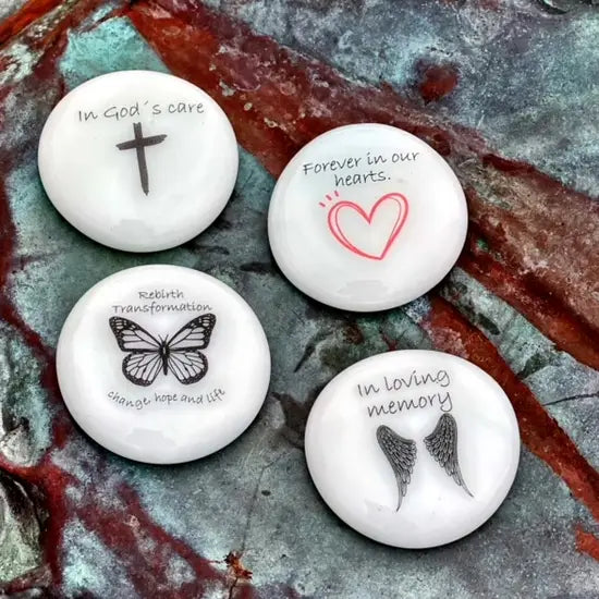 Grief & Bereavement Imprinted Word Stones - Zinnias Gift Boutique