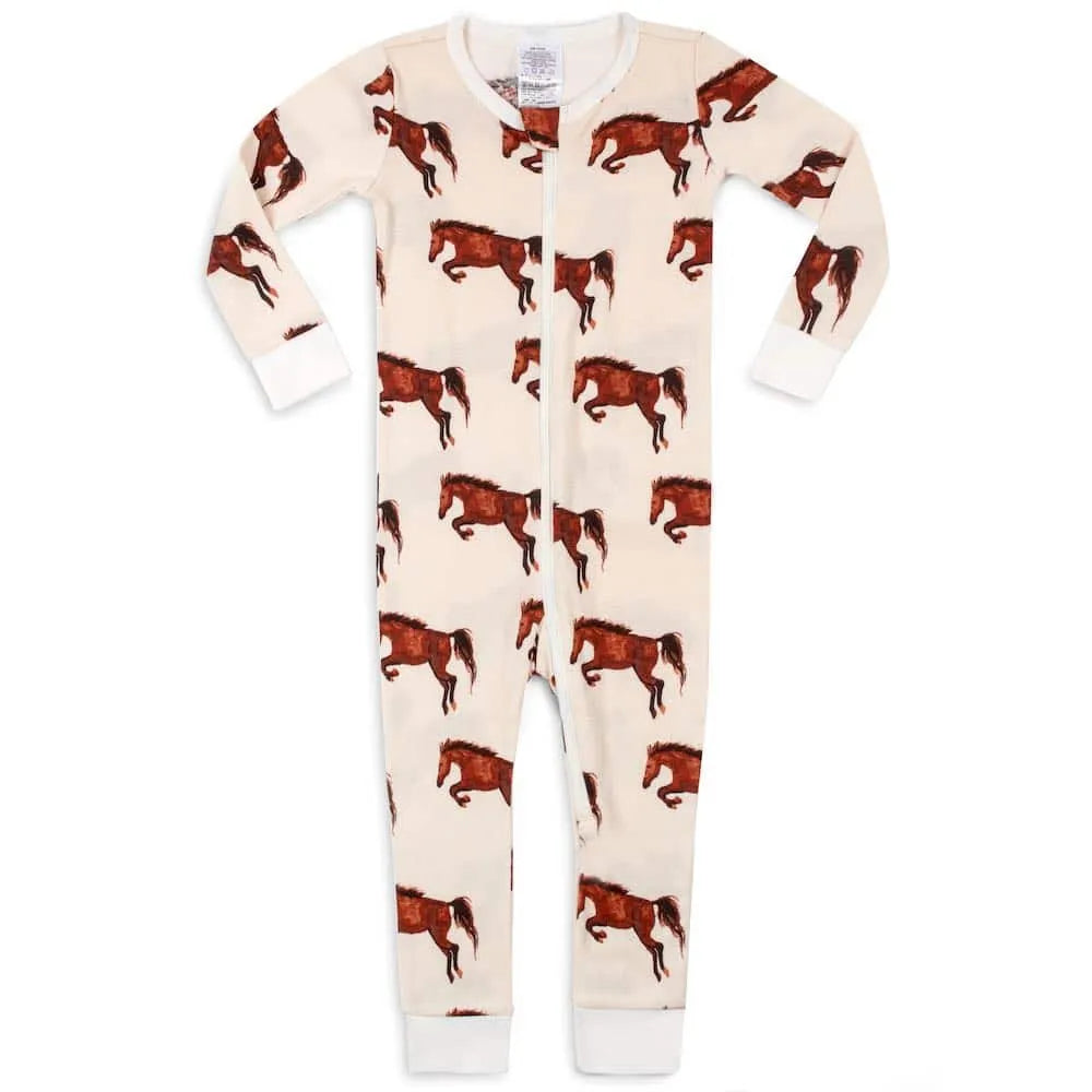 Organic Cotton Zipper Pajama Horse - Zinnias Gift Boutique
