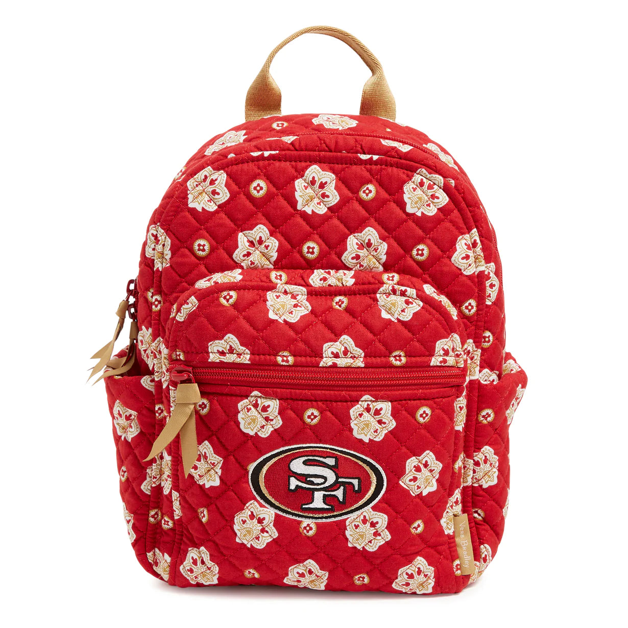 Small Backpack: Dk Red/Yellow Bandana with San Francisco 49ers - Zinnias Gift Boutique