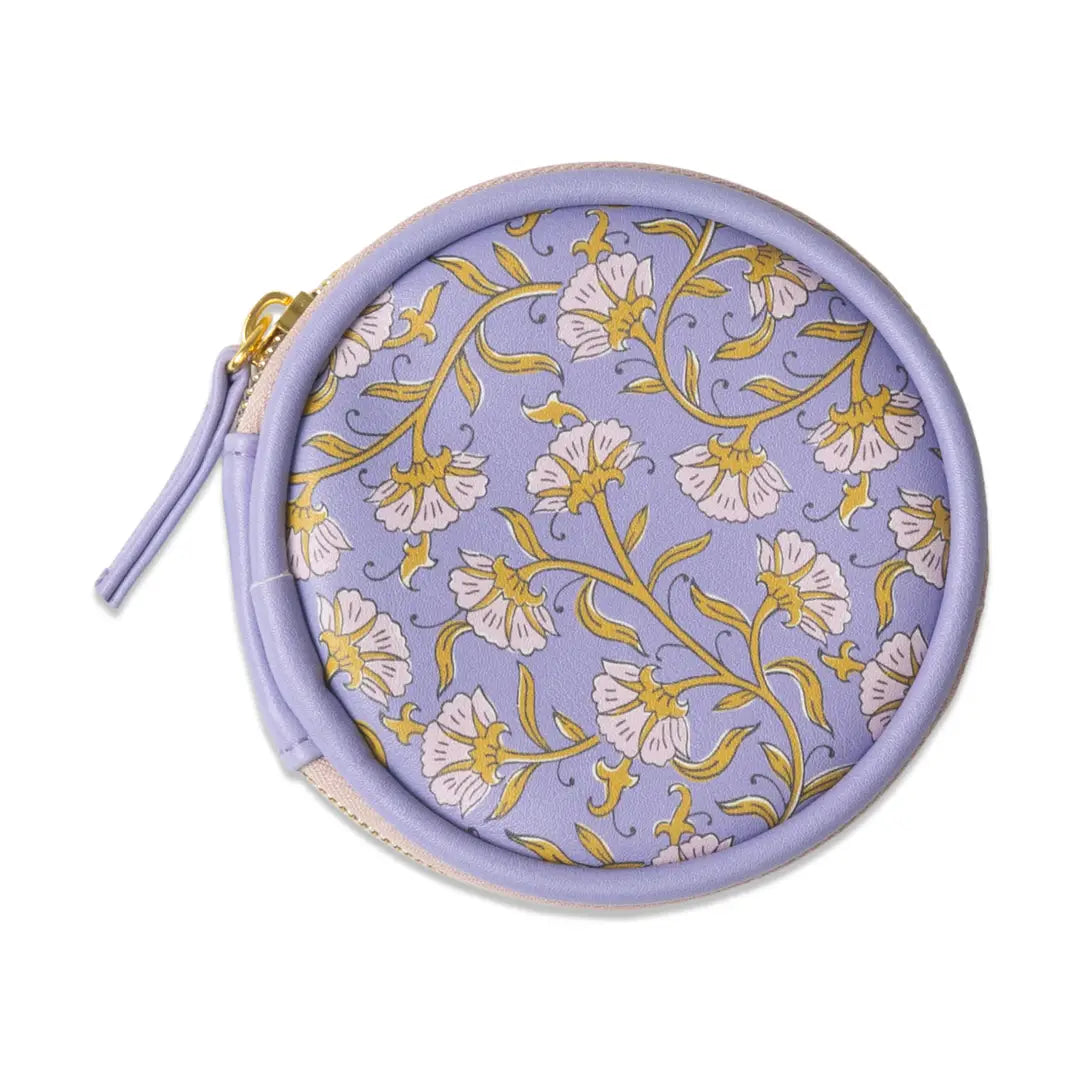 Pill Case Vegan Leather Purple Vintage - Zinnias Gift Boutique