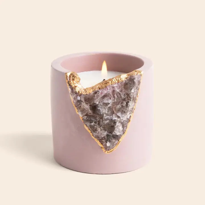 Wildflowers Geode Candle - Zinnias Gift Boutique