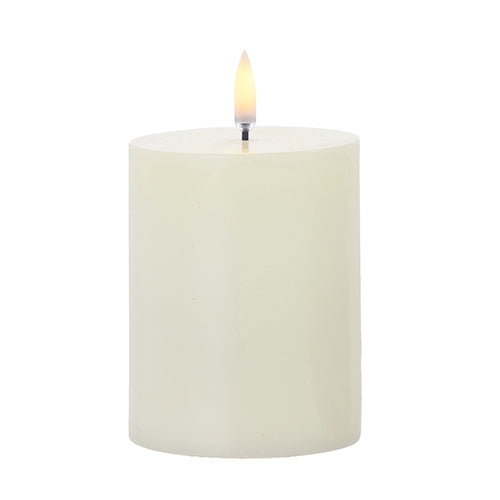 3&quot; x 5&quot; Uyuni Ivory Pillar Candle - Zinnias Gift Boutique