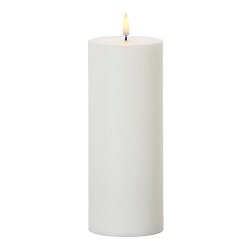 3&quot; x 9&quot; Uyuni White Pillar Candle - Zinnias Gift Boutique