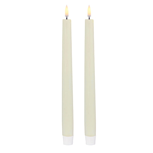 11&quot; Uyuni Ivory Taper Candles - Zinnias Gift Boutique