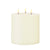 6" x 7" Uyuni Ivory Triflame Candle - Zinnias Gift Boutique