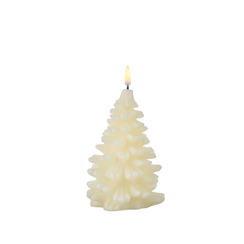 *DC* 4&quot; x 7&quot; Ivory Christmas Tree Candle - Zinnias Gift Boutique