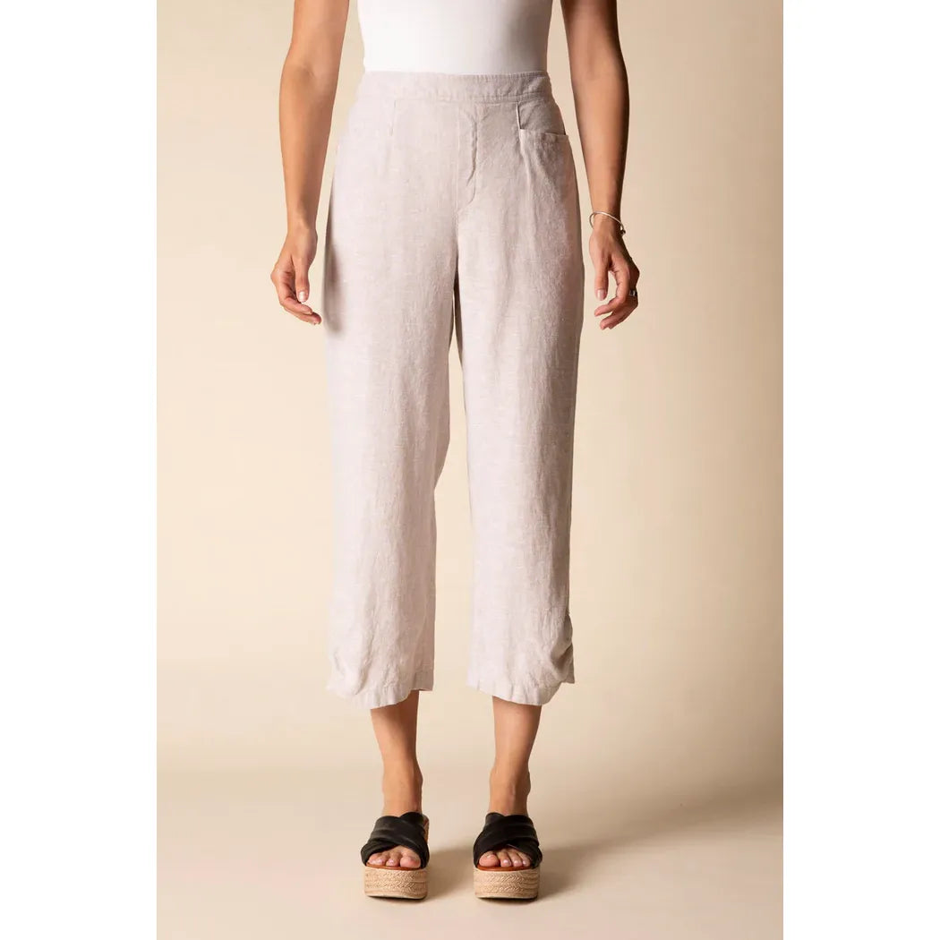 Pleat Button Capri