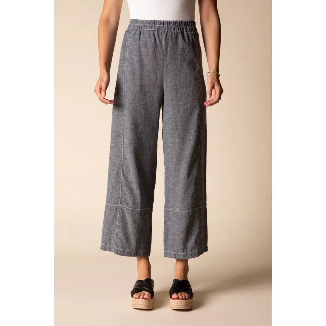 Contrast Seams Crop Pant - Zinnias Gift Boutique