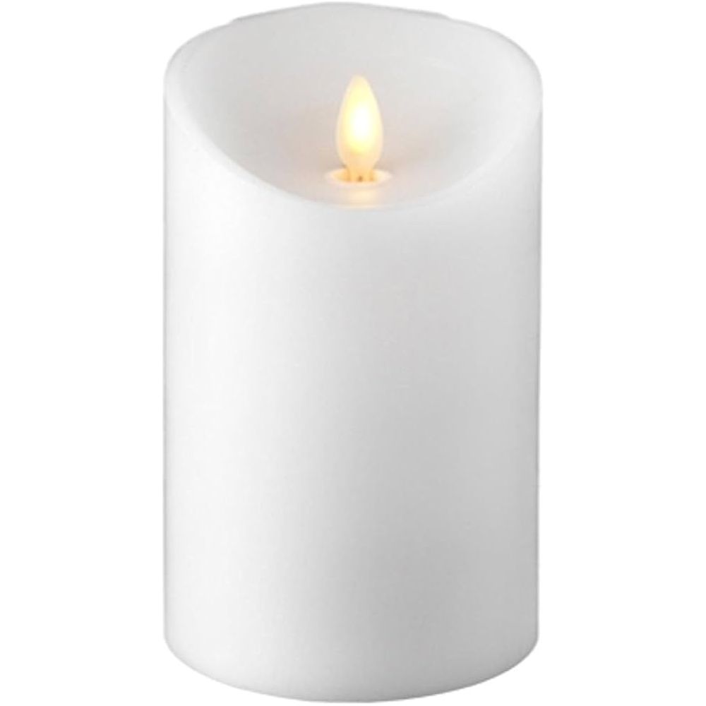 LED Candle 3.5&quot;x5.5&quot; White - Zinnias Gift Boutique