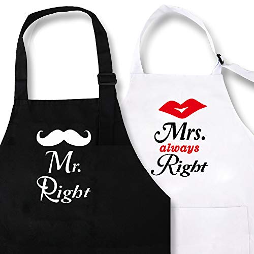 Apron Mr Right Mrs Always Right - Zinnias Gift Boutique