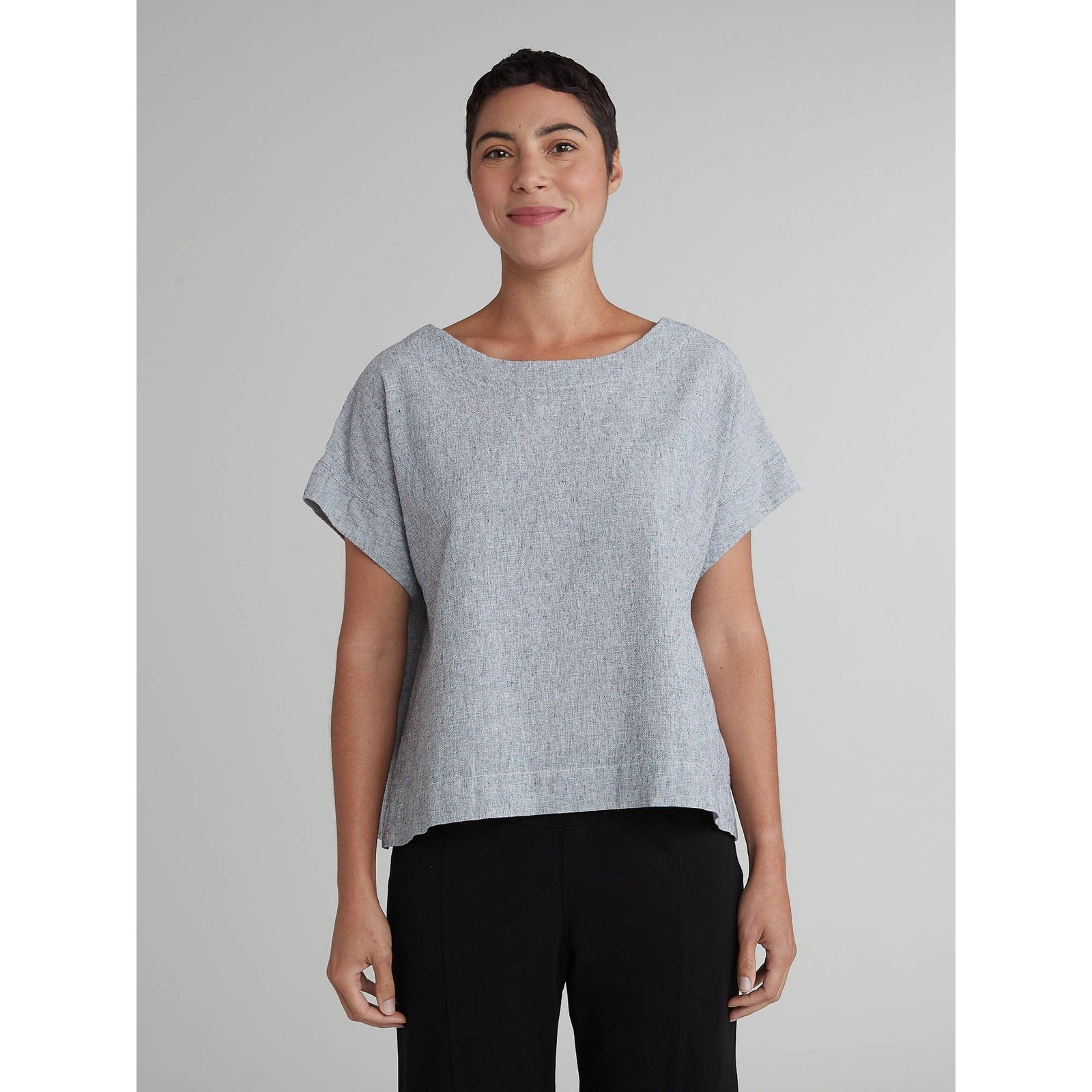 S/S Crosshatch Crop Top - Zinnias Gift Boutique