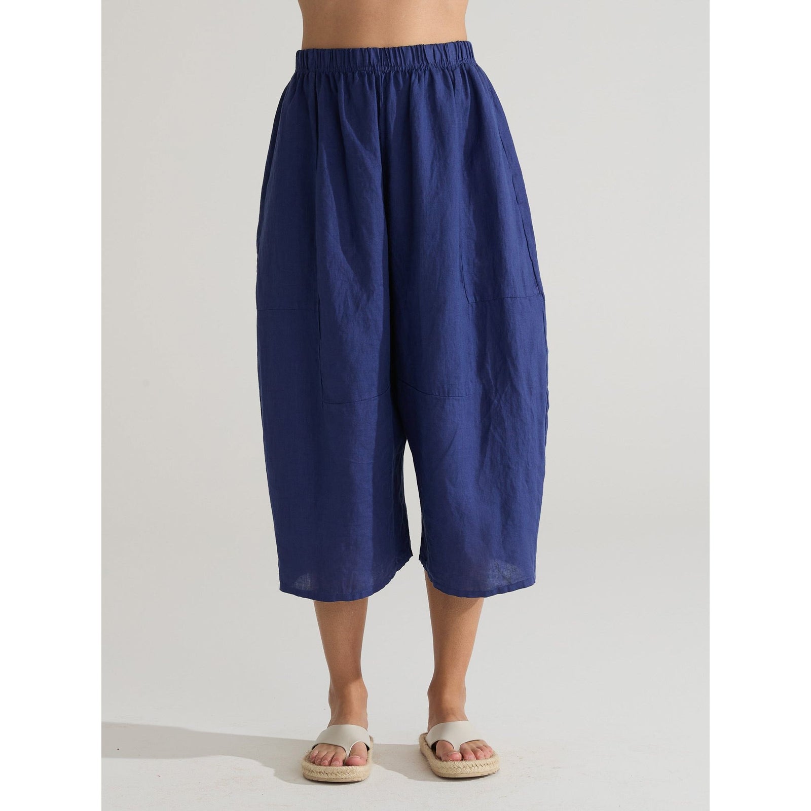 Balloon Crop Pant - White - Zinnias Gift Boutique