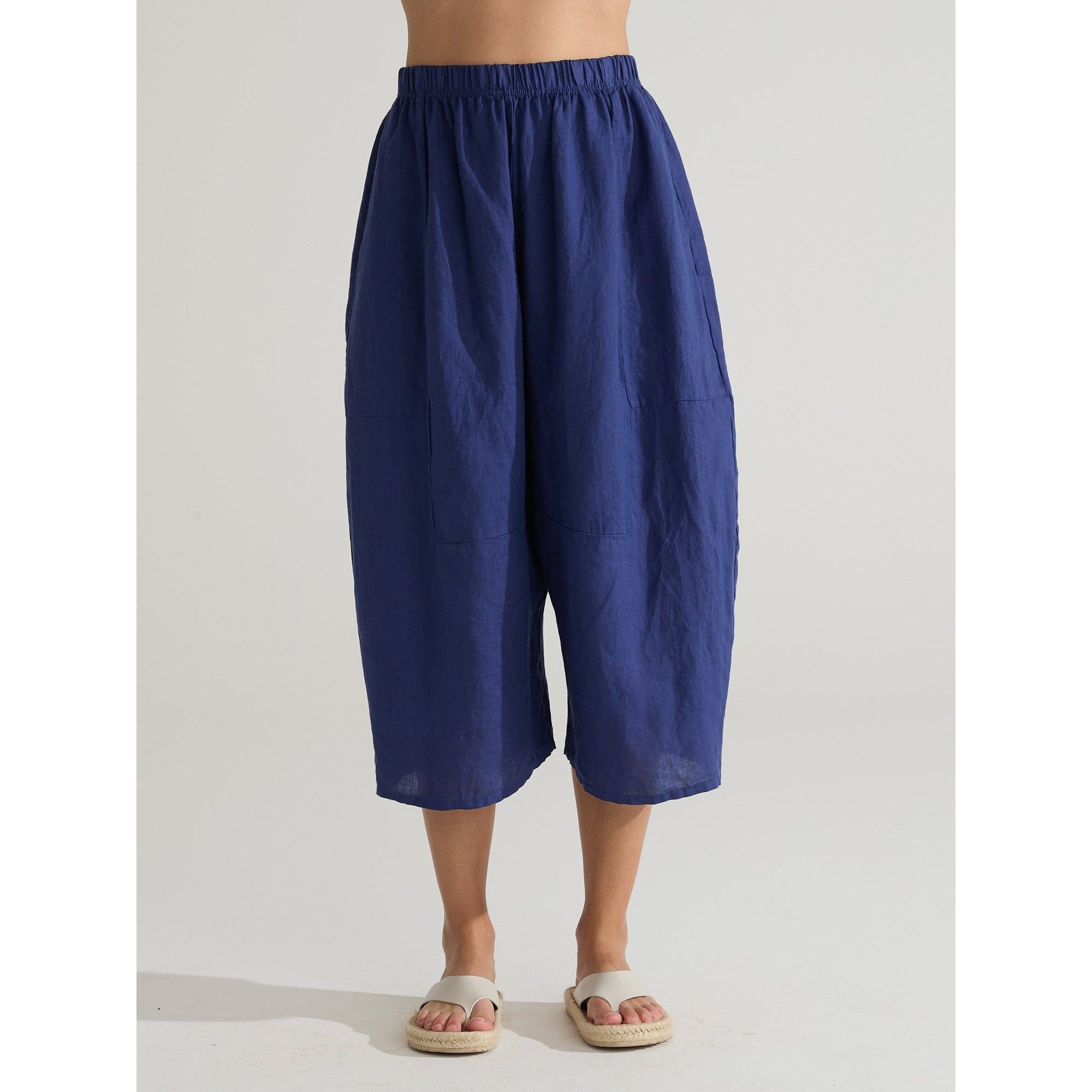 Balloon Crop Pant - White - Zinnias Gift Boutique