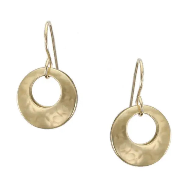 Small Back To Back Cutout Discs Wire Earring