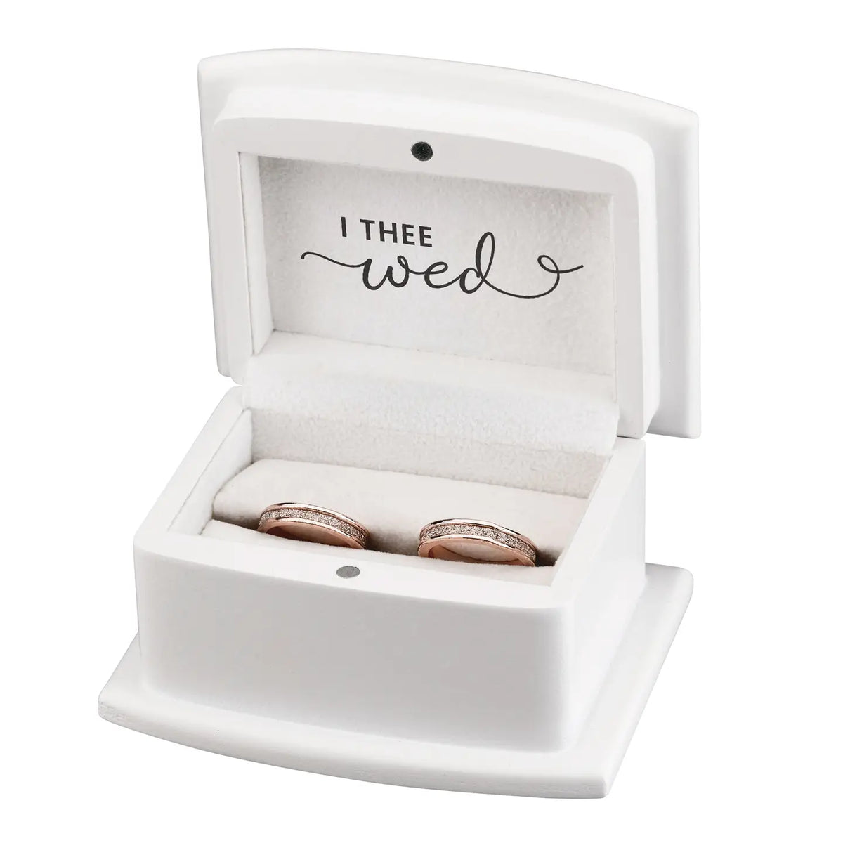 White Ring Box Ring Pillow Alternative - Zinnias Gift Boutique
