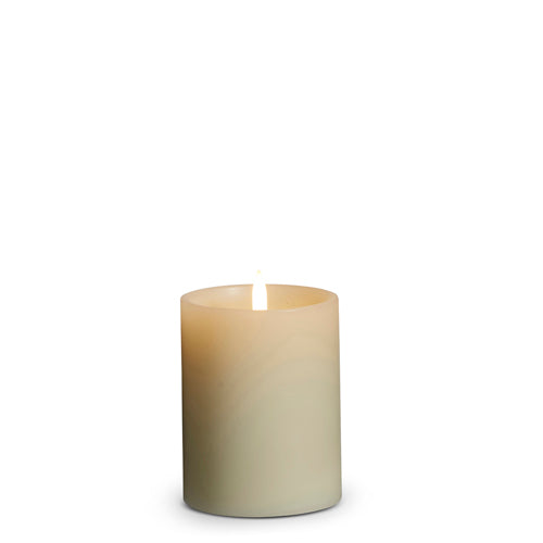 3" x 4" Uyuni Ivory Pillar Candle - Zinnias Gift Boutique