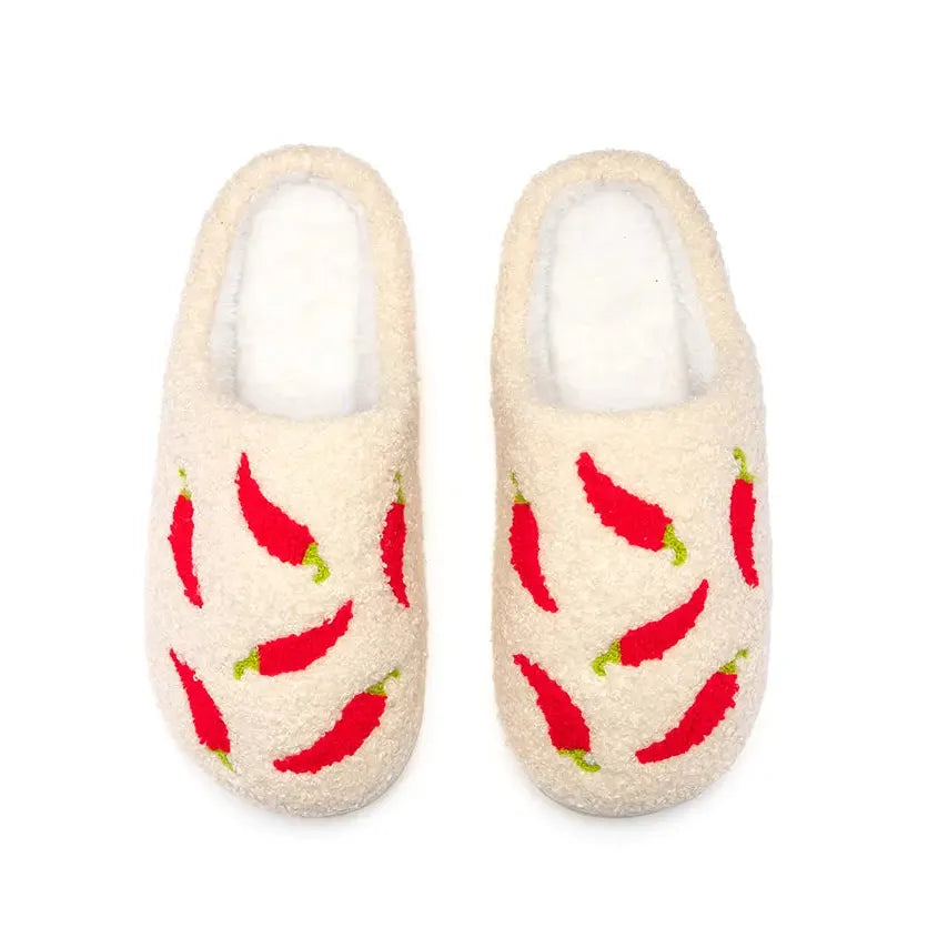 Indoor / Outdoor Slippers - Spicy Chili Peppers - Zinnias Gift Boutique