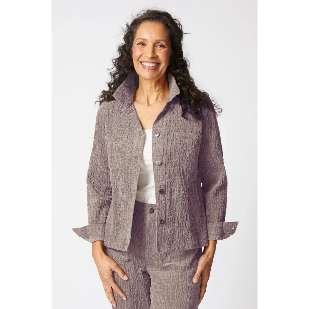 Rustic Stretch Cord Boyfriend Jacket - Zinnias Gift Boutique