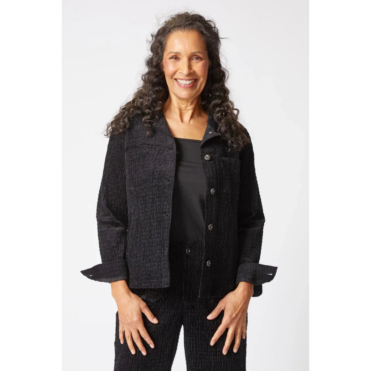 Rustic Stretch Cord Boyfriend Jacket - Zinnias Gift Boutique