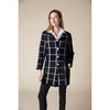 Windowpane Jacquard Car Coat - Zinnias Gift Boutique