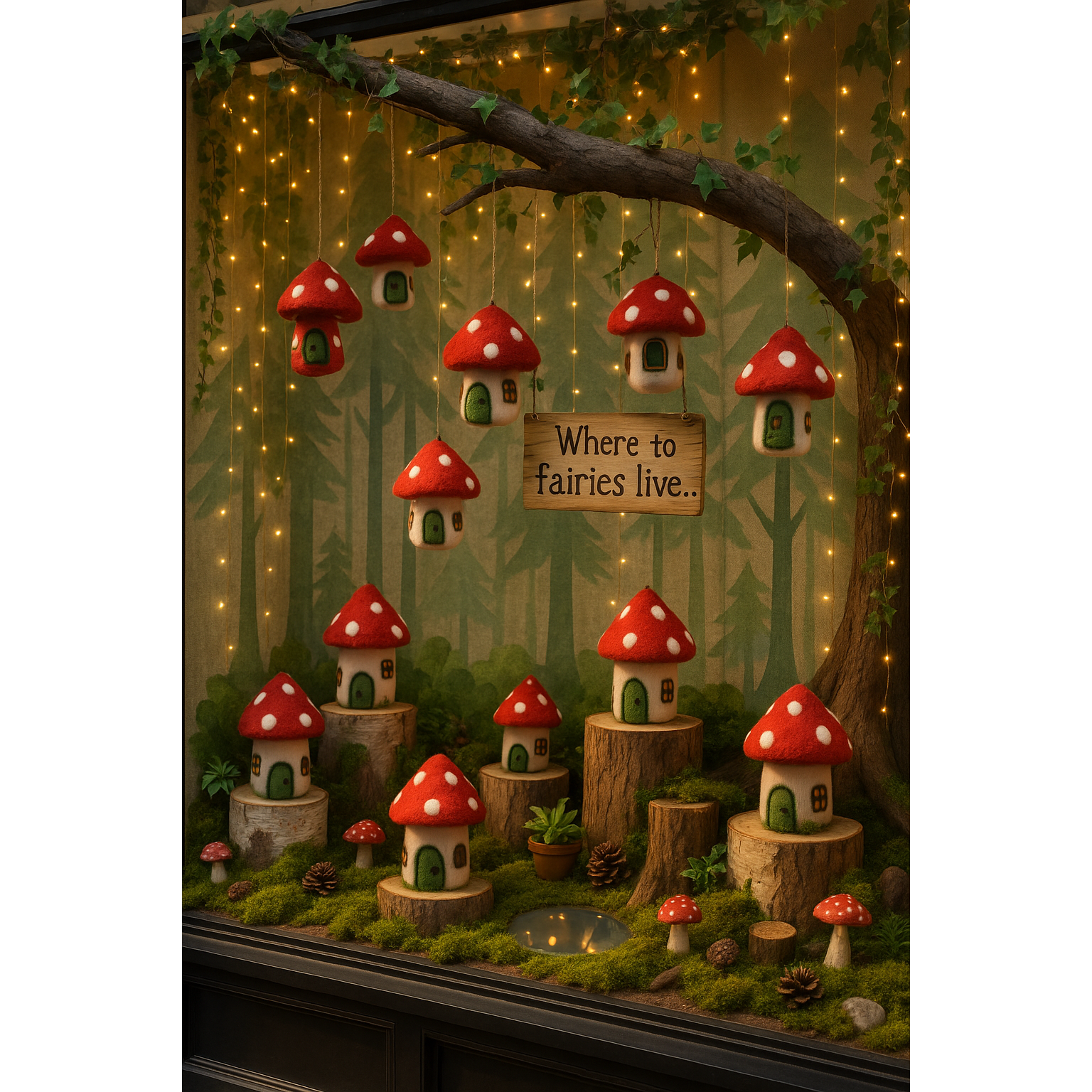 Mushroom House Ornament Nepal - Zinnias Gift Boutique