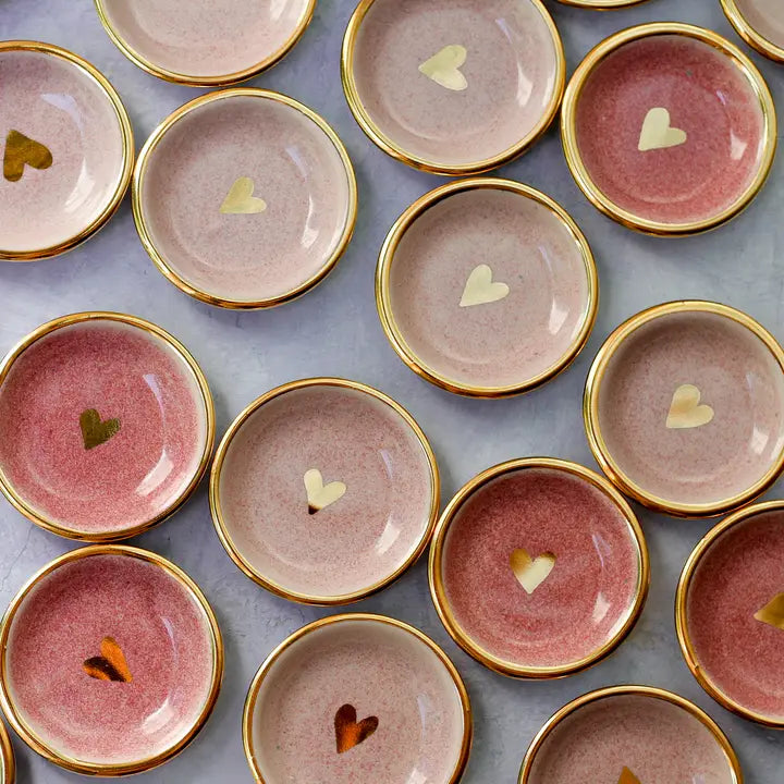 Pink Heart Ring Dish - Zinnias Gift Boutique
