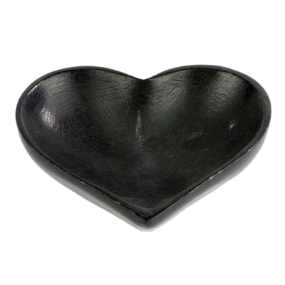 Soapstone Heart Bowl - Large - Black - Zinnias Gift Boutique