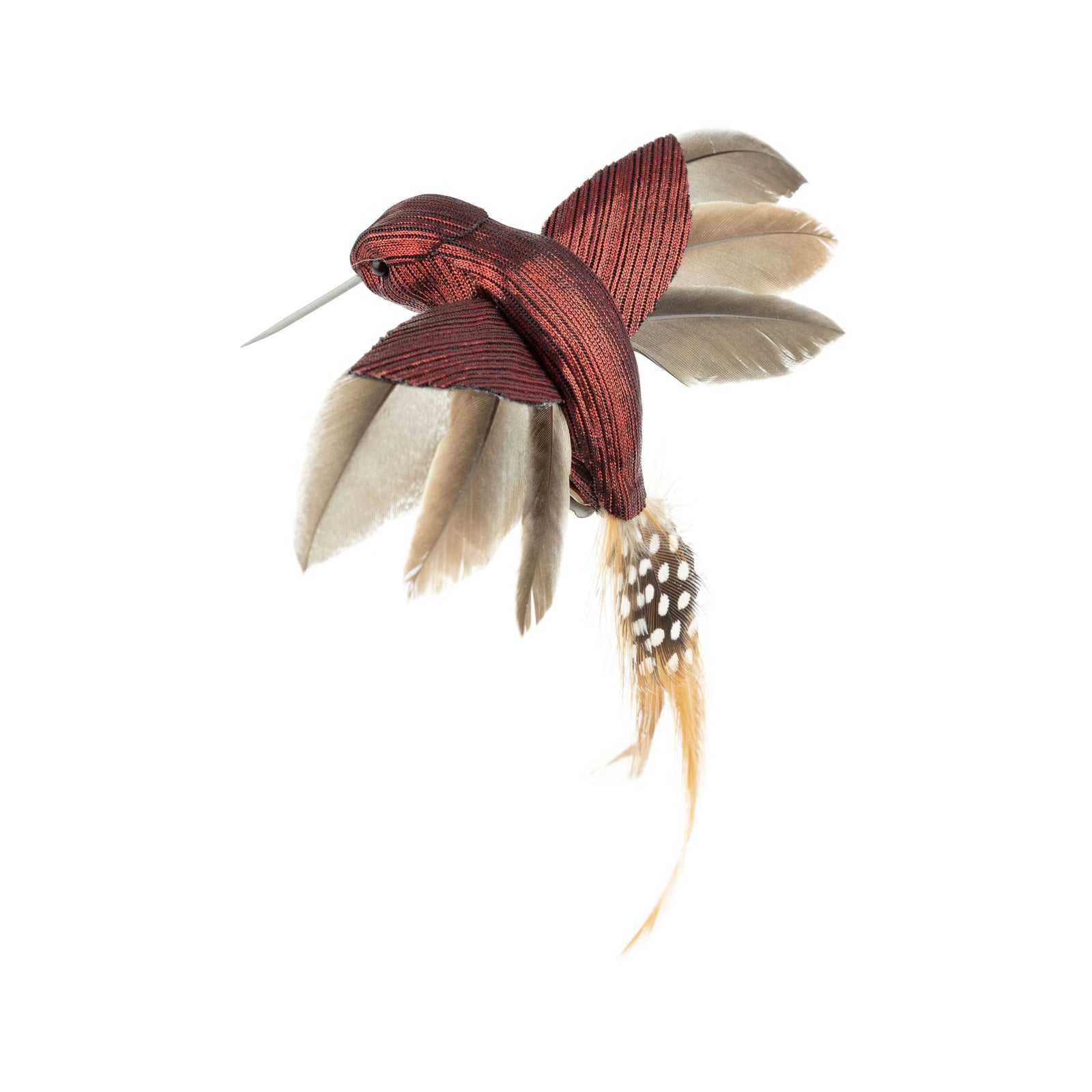 Clip on Hummingbird Burgandy - Zinnias Gift Boutique