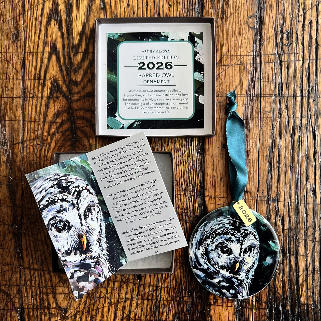 2026 LE Barred Owl Ornament - Zinnias Gift Boutique