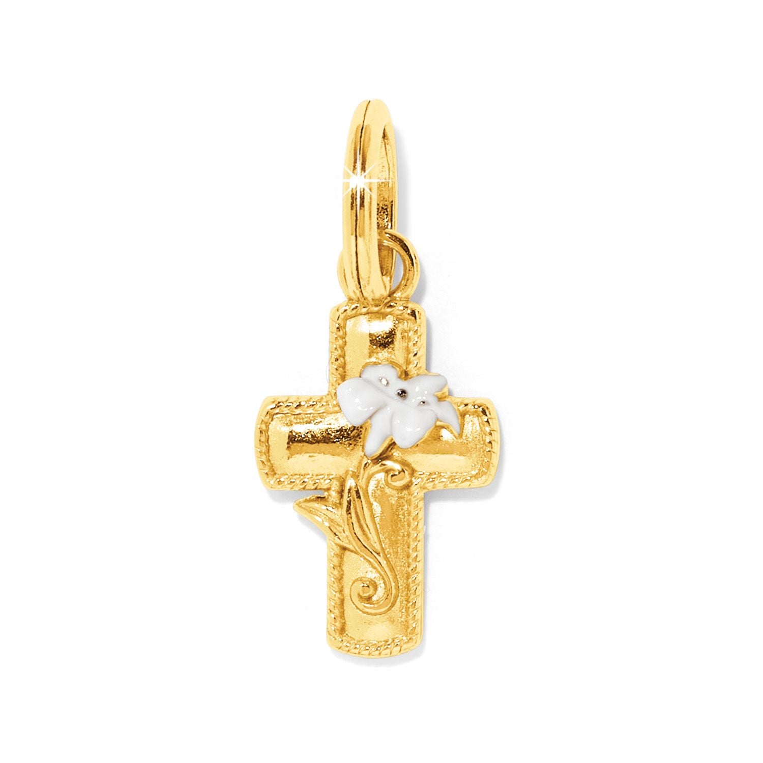 Easter Lily Cross Charm - Zinnias Gift Boutique