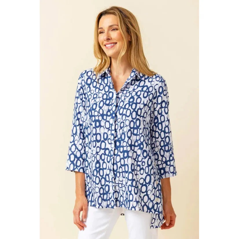 Inner Circle Statement Shirt - White - Zinnias Gift Boutique