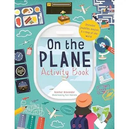 On The Plane Activity Book: Includes puzzles, mazes, dot-to-dots and drawing activities - Zinnias Gift Boutique
