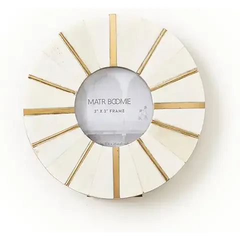 Mukhendu Carved Bone frame - Zinnias Gift Boutique