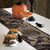 Halloween Ghost Bat Haunted House 14x40 Table Runner Black