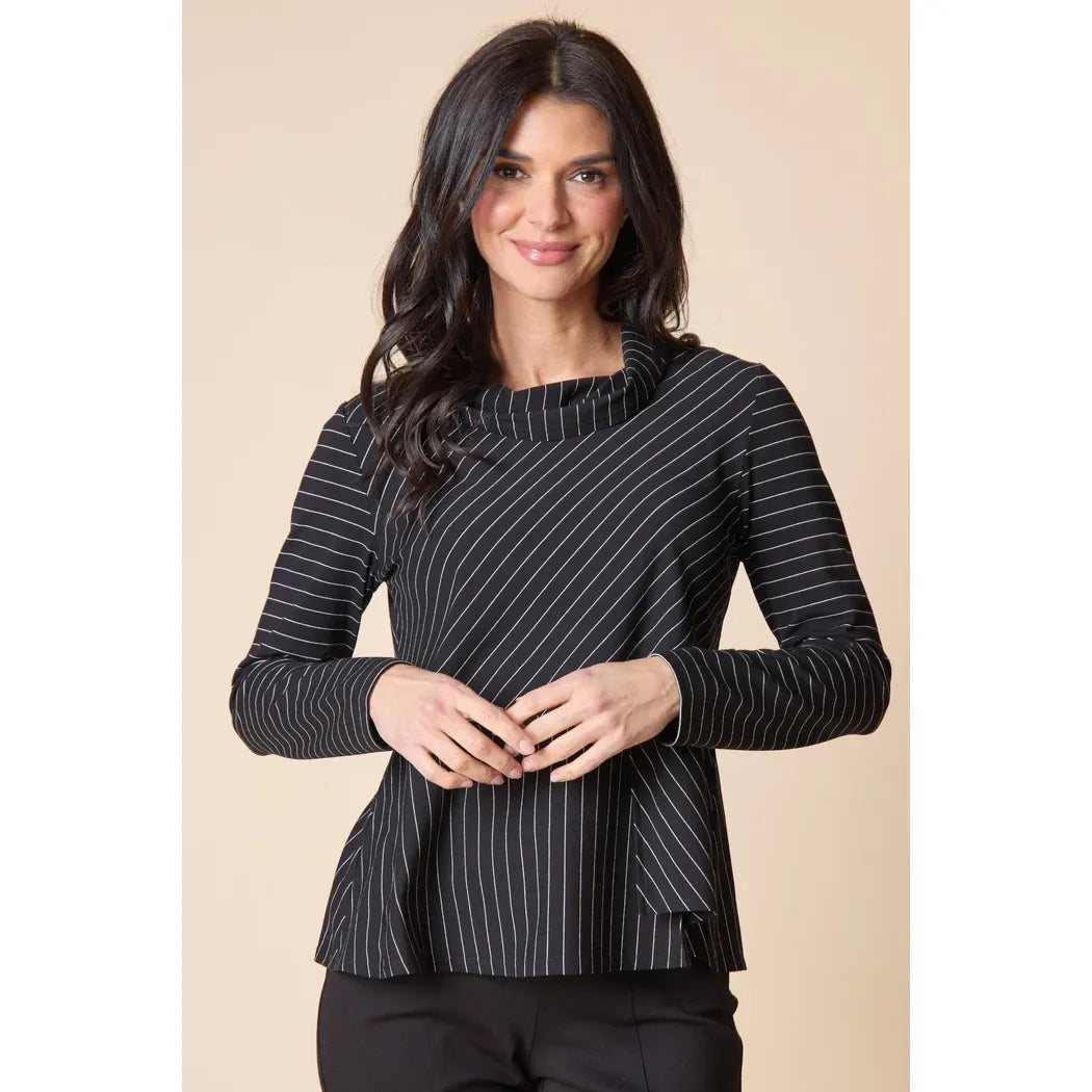 Core Travel Stripe Wrap Top - Zinnias Gift Boutique