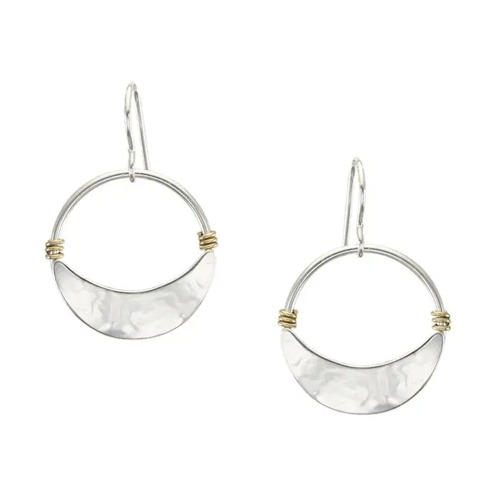 Small Wire Wrapped Hoop Earrings