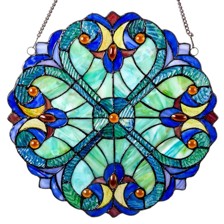 Halston Multicolor Stained Glass Panel