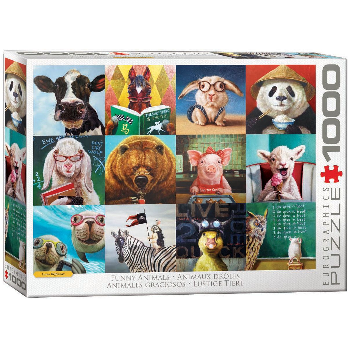 Funny Animals by L. Heffernan 1000PC Puzzle Eurographics - Zinnias Gift Boutique