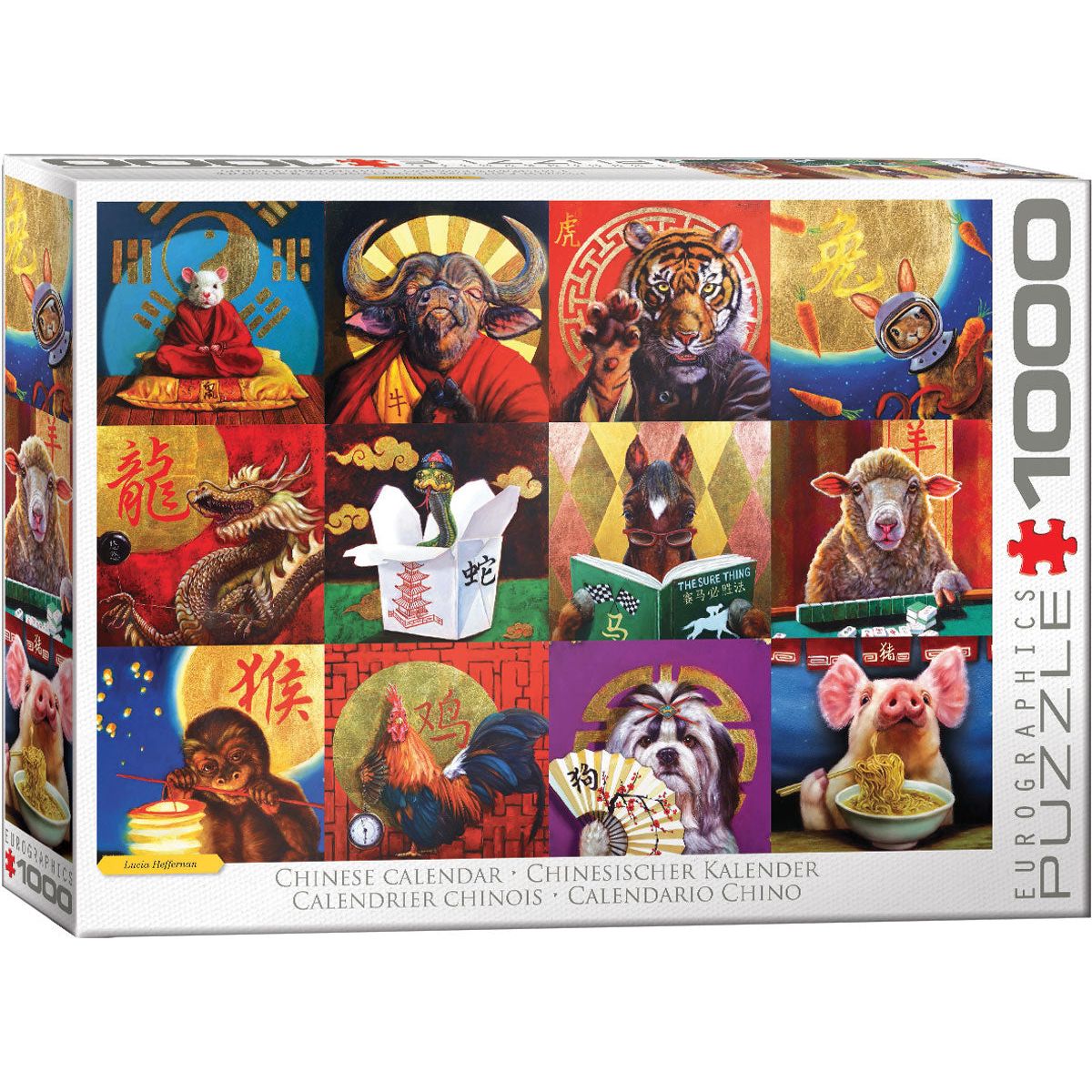 Chinese Calendar by Lucia Heff 1000PC Puzzle Eurographics - Zinnias Gift Boutique
