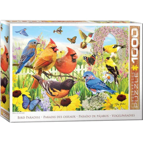 Backyard Birds by G.Giordano 1000PC Puzzle  Eurographics - Zinnias Gift Boutique