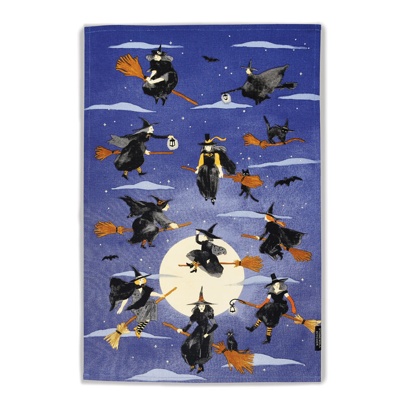 Tea Towel Cotton Witch's Night Out - Zinnias Gift Boutique