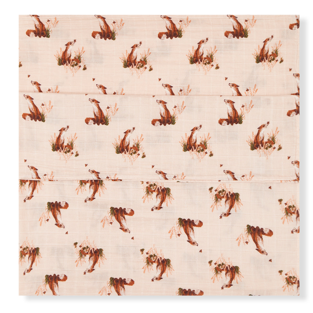 Organic Swaddle Floral Fox