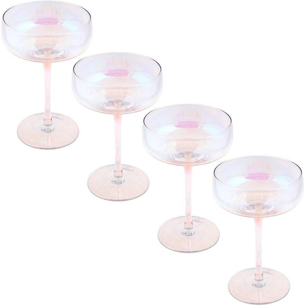 Mid Century Champagne Coupe Clear Lust - Zinnias Gift Boutique